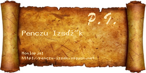 Penczu Izsák névjegykártya